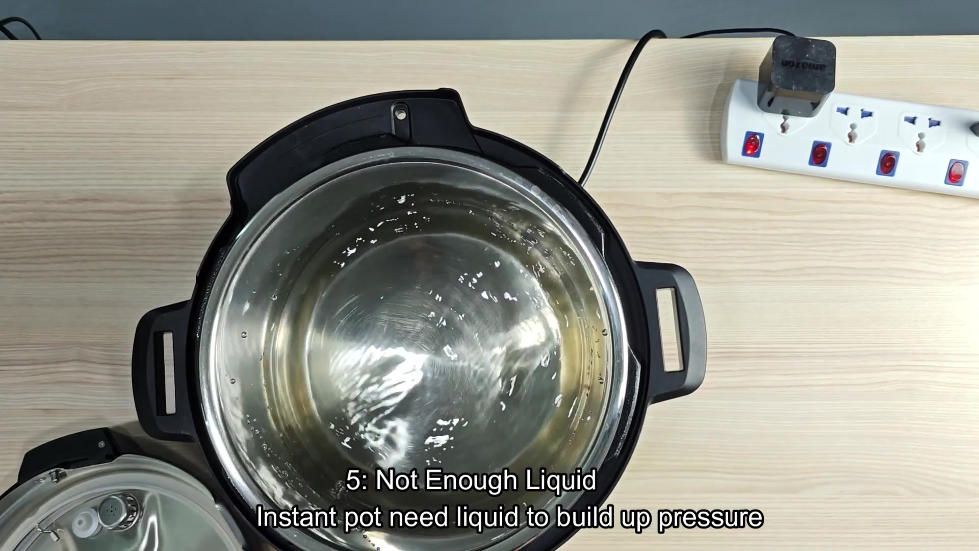 Water added to inner pot for pressure Water added to inner pot for pressure