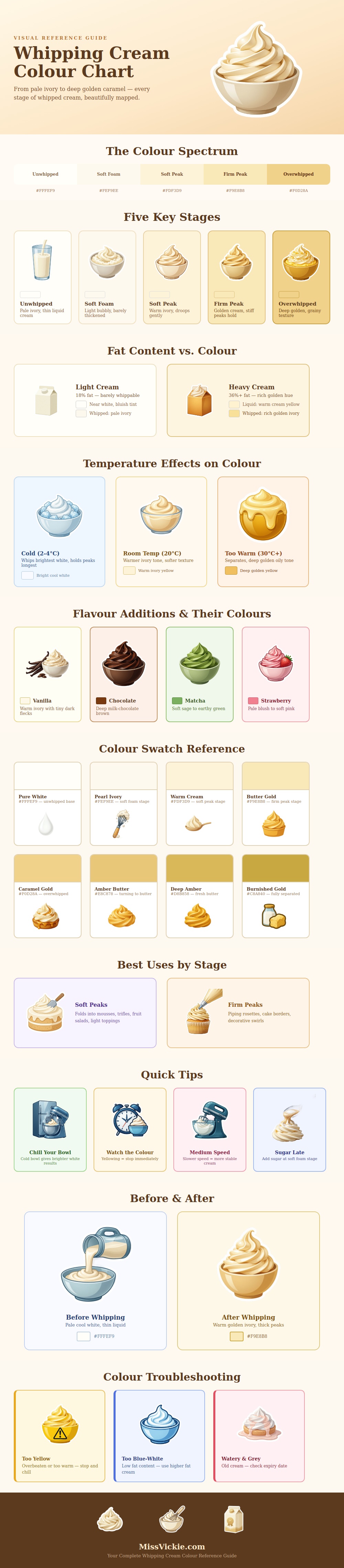 Whipping Cream Colour Chart