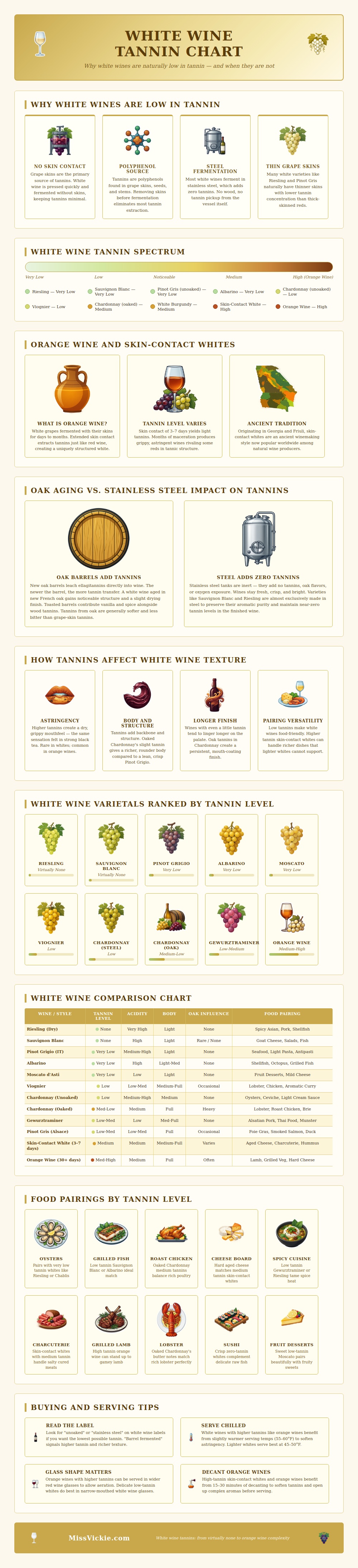 White Wine Tannin Chart