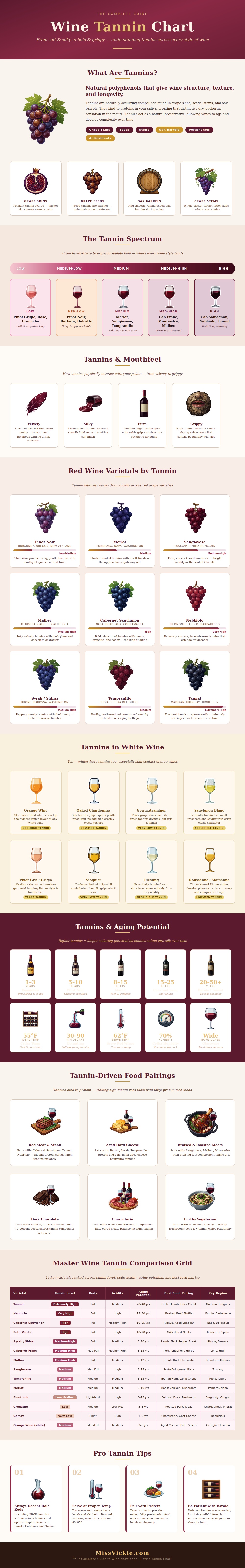 Wine Tannin Chart