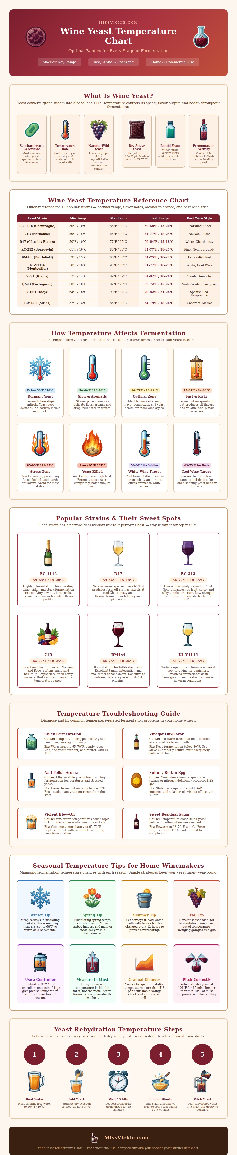 Wine Yeast Temperature Chart