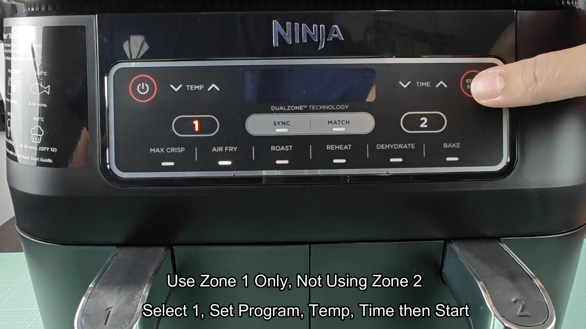 Zone 1 timer counting down Zone 1 timer counting down