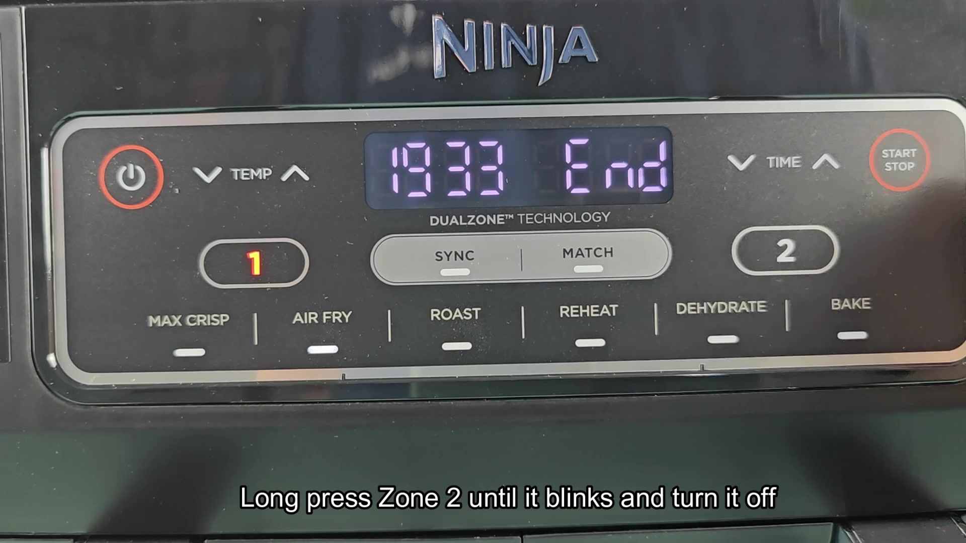 Zone 2 turned off via long press Zone 2 turned off via long press