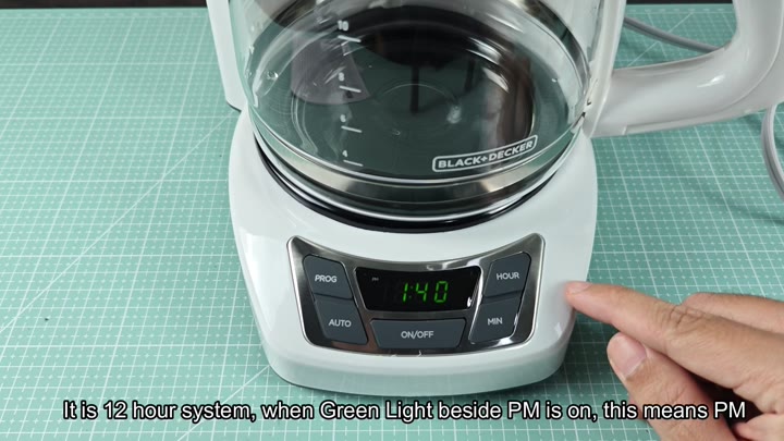 Adjusting hour on 12-hour coffee maker Adjusting hour on 12-hour coffee maker