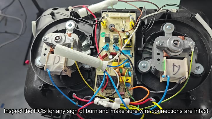 Check wire connections on main circuit board Check wire connections on main circuit board