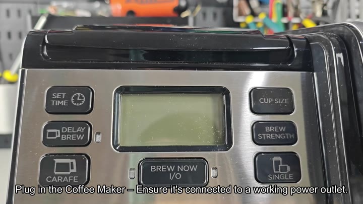 Coffee maker control panel with blank display Coffee maker control panel with blank display