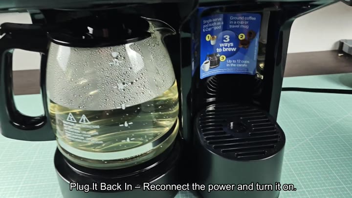 Coffee maker plugged back in Coffee maker plugged back in