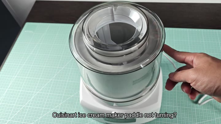 Cuisinart ice cream maker on mat Cuisinart ice cream maker on mat