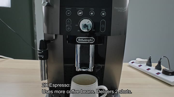 Double espresso delivers two strong shots Double espresso delivers two strong shots