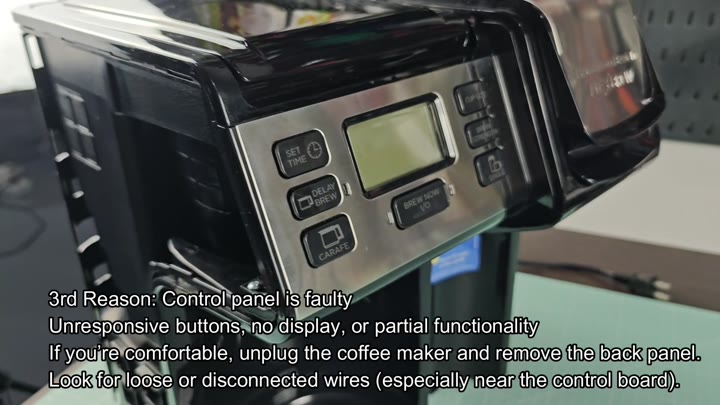 Faulty control panel buttons shown Faulty control panel buttons shown