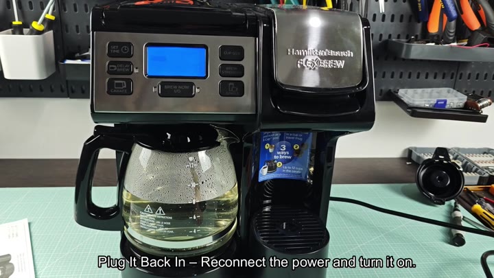 FlexBrew display after power reconnect FlexBrew display after power reconnect