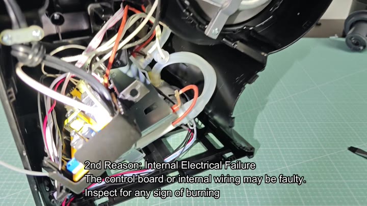 Internal wiring and control board Internal wiring and control board