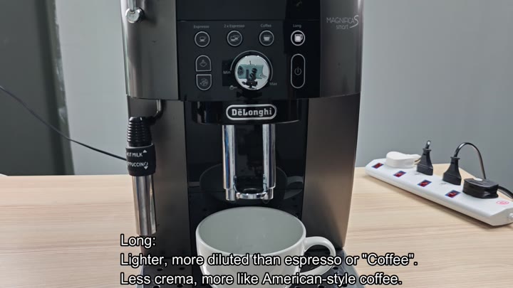 Magnifica S Smart making diluted long coffee Magnifica S Smart making diluted long coffee