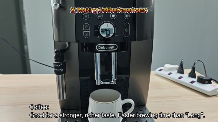 Making rich coffee or americano Making rich coffee or americano