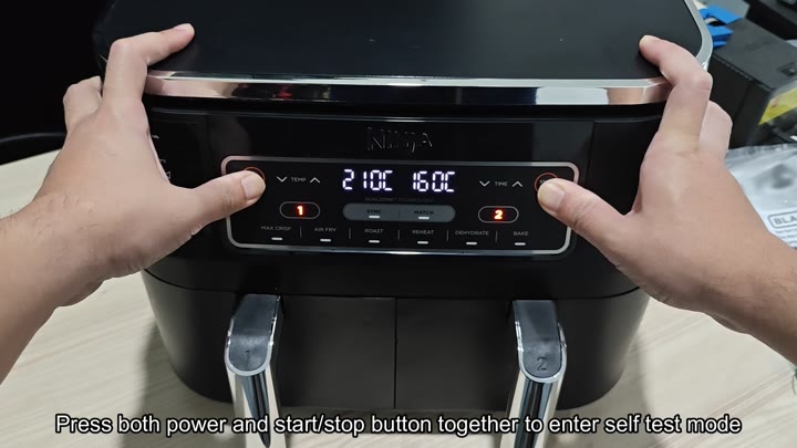 Ninja Air Fryer dual zone display Ninja Air Fryer dual zone display