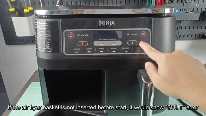 Ninja Dual Zone control panel settings Ninja Dual Zone control panel settings