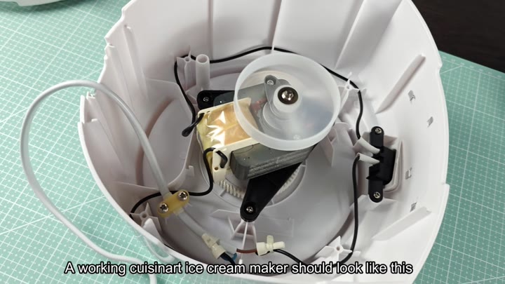 Normal Cuisinart ice cream maker interior Normal Cuisinart ice cream maker interior