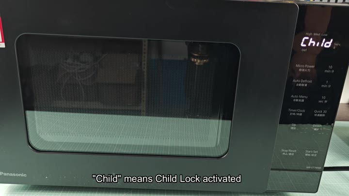 Panasonic microwave child lock display Panasonic microwave child lock display