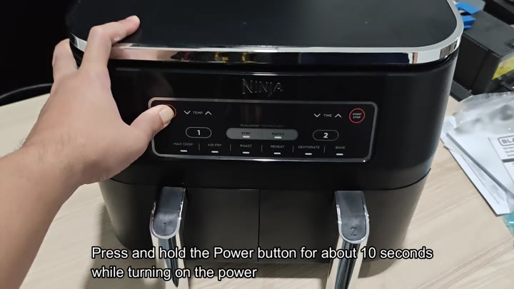 Press and hold the power button Press and hold the power button