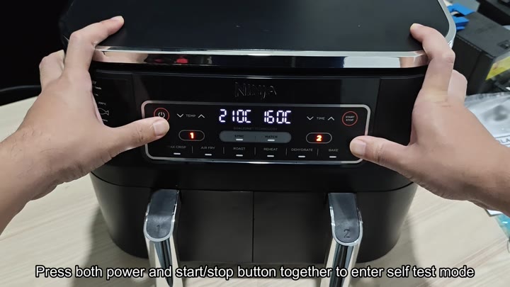 Press power and start stop buttons Press power and start stop buttons