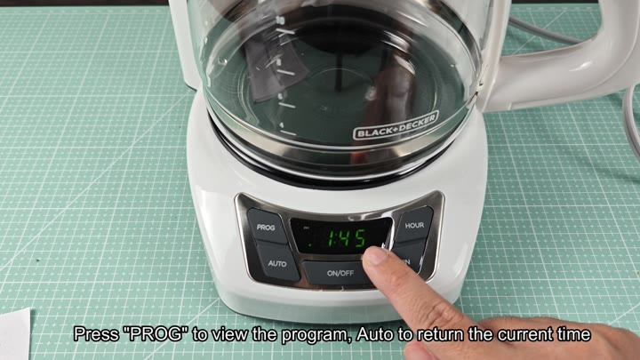 Pressing on-off button on control panel Pressing on-off button on control panel