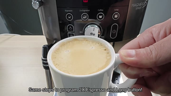 Programming double espresso and long coffee Programming double espresso and long coffee