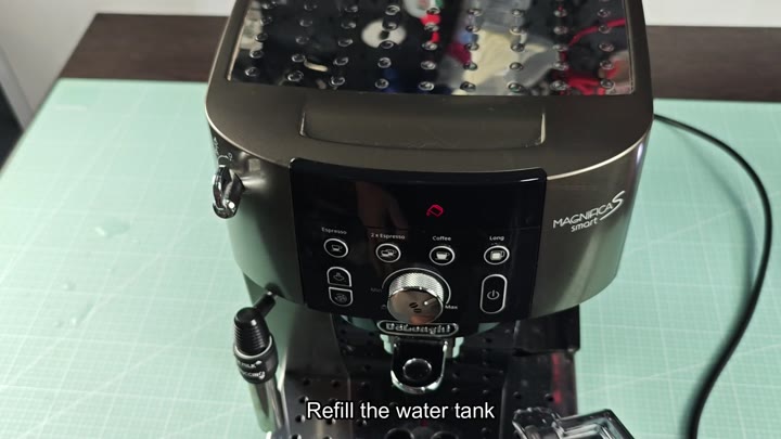 Refill water tank to clear red light Refill water tank to clear red light