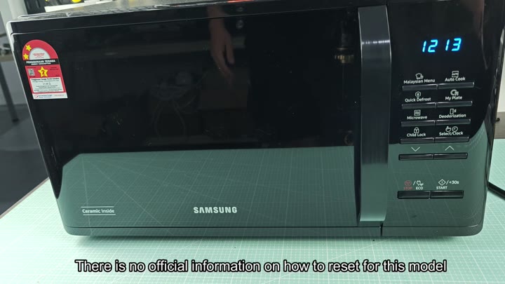Samsung microwave digital display reading Samsung microwave digital display reading