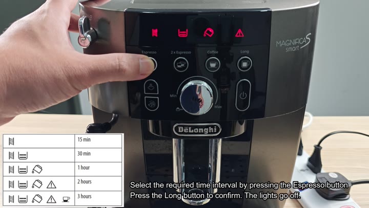 Select time interval with Espresso button Select time interval with Espresso button