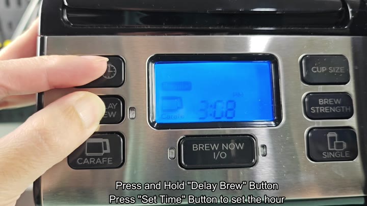 Setting hour on LCD screen Setting hour on LCD screen