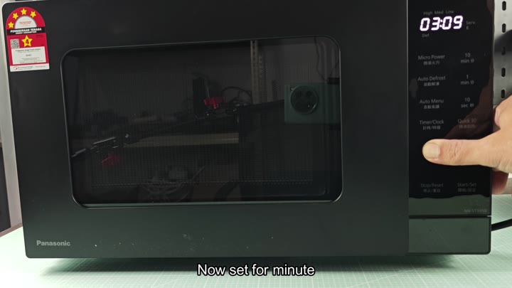 Setting minutes on Panasonic microwave clock Setting minutes on Panasonic microwave clock