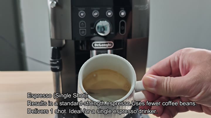 Single shot espresso in cup Single shot espresso in cup
