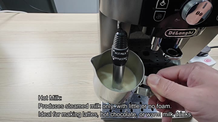 Steaming milk for lattes or hot chocolate Steaming milk for lattes or hot chocolate