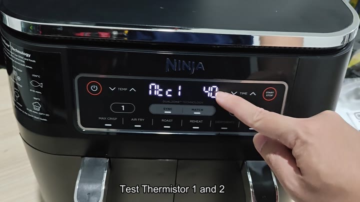 Testing thermistor on Ninja Foodi Testing thermistor on Ninja Foodi