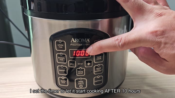 Timer set for ten hour delay Timer set for ten hour delay