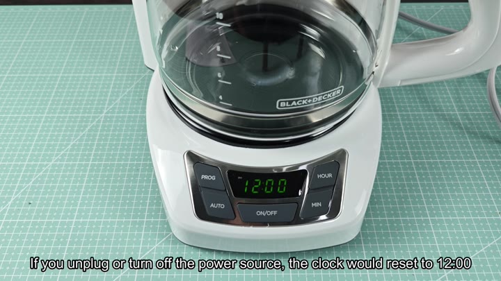 Unplugging resets clock to 12:00 Unplugging resets clock to 12:00