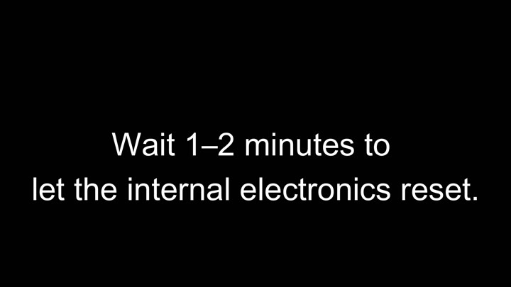Waiting for electronics to reset Waiting for electronics to reset