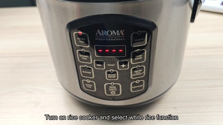 White rice button lit up White rice button lit up