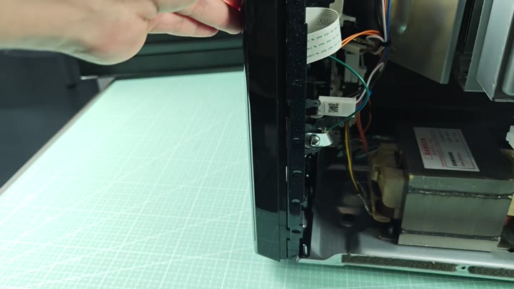 Working on side of device Working on side of device
